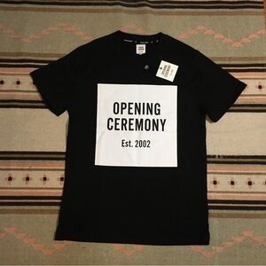 Opening Ceremony XS unisex logo front & back Black tshirt tee top